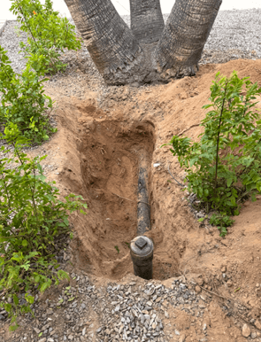 Sewer Line — Reroute — before
